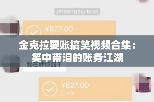 金克拉要账搞笑视频合集：笑中带泪的账务江湖