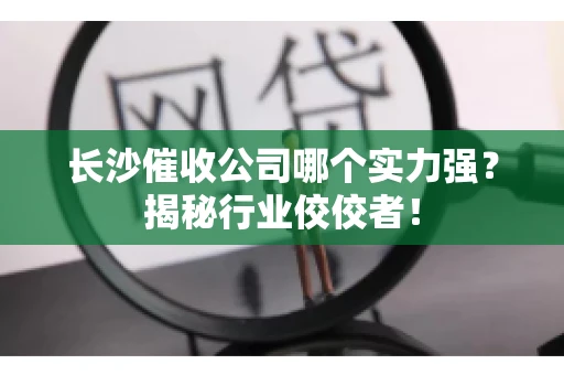 长沙催收公司哪个实力强?揭秘行业佼佼者! 长沙催收公司哪个实力强?揭秘行业佼佼者!